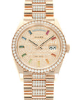 Rolex - Rolex Rose Gold Day-Date Rainbow Watch Ref. 128345 - The Keystone Watches