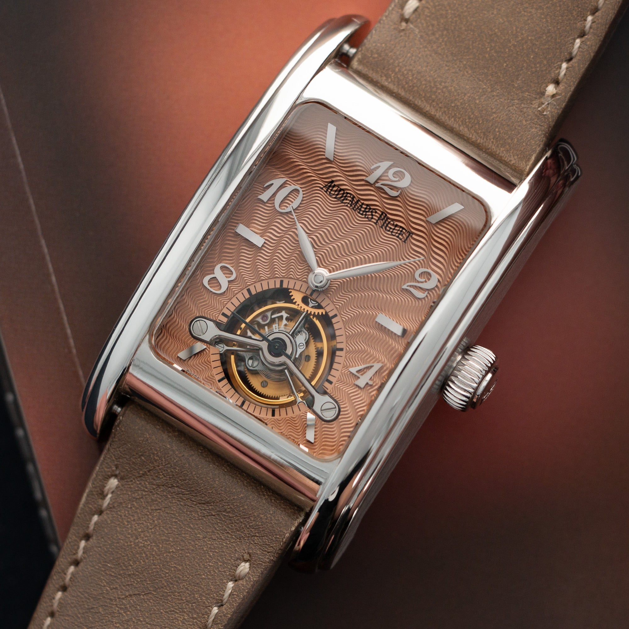 Audemars Piguet - Audemars Piguet Platinum Tourbillon Salmon Dial Watch - The Keystone Watches