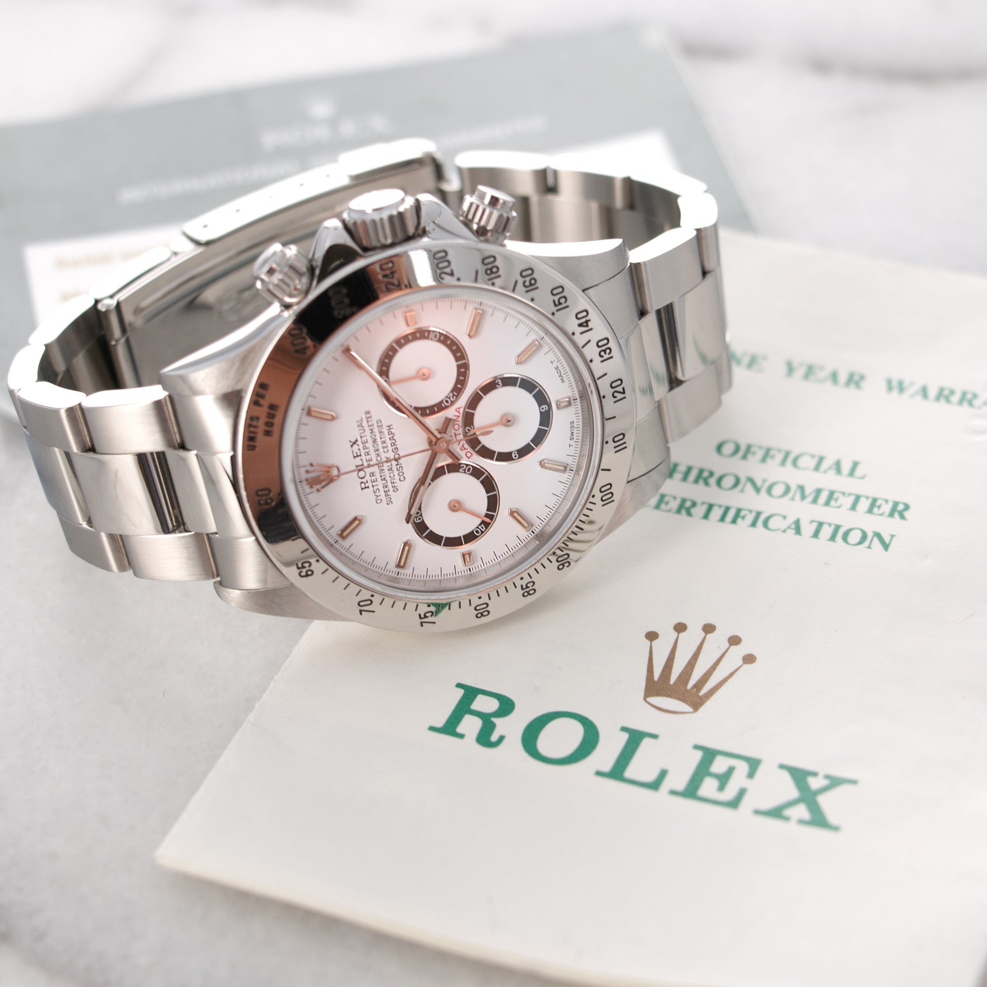 Rolex - Rolex Cosmograph Daytona Zenith Watch, Ref. 16520 with Original Warranty - The Keystone Watches
