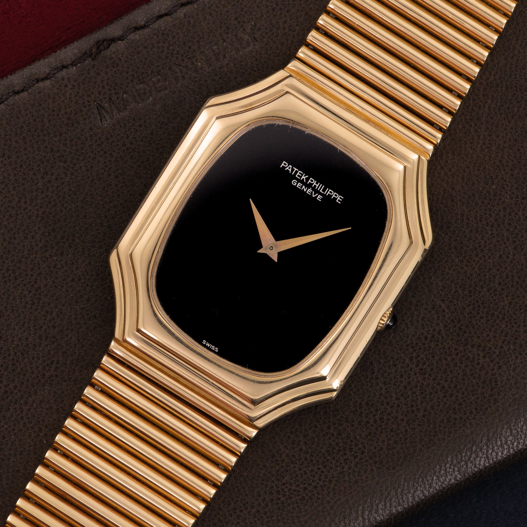 Patek Philippe - Patek Philippe Yellow Gold Onyx Watch, Ref. 3729 - The Keystone Watches