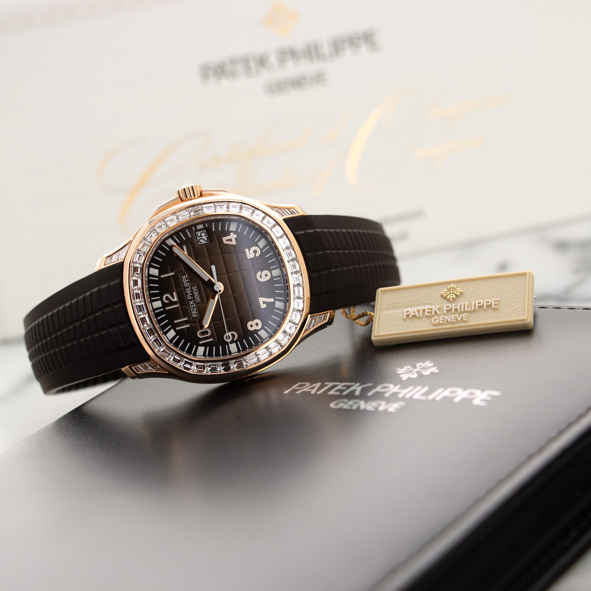 Patek Philippe - Patek Philippe Rose Gold Aquanaut Diamond Watch Ref. 5167/300R - The Keystone Watches