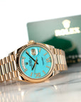 Rolex - Rolex Yellow Gold Day-Date Turquoise Diamond Watch Ref. 128238 - The Keystone Watches