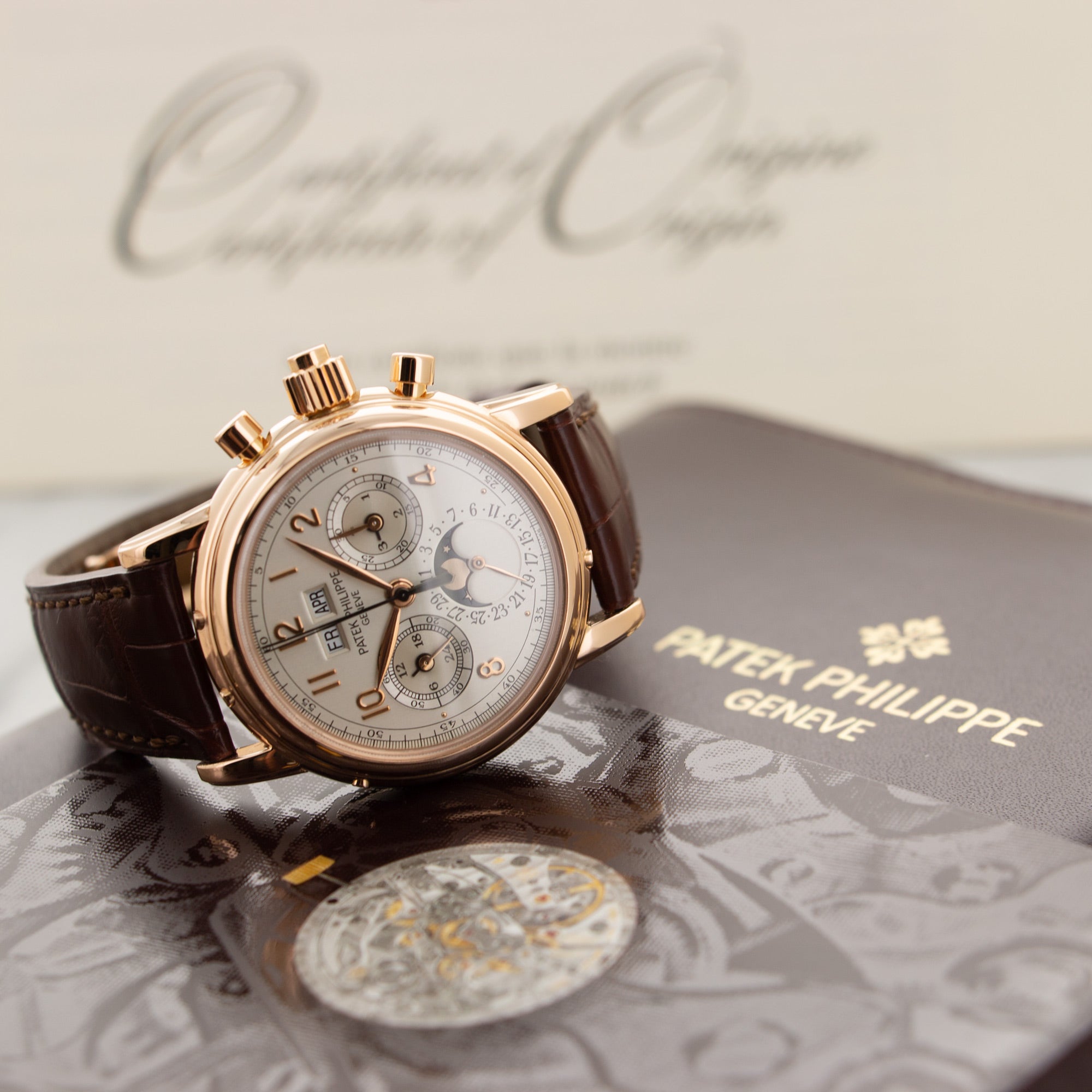 Patek Philippe - Patek Philippe Rose Gold Perpetual Calendar Split Seconds Watch Ref. 5004 - The Keystone Watches