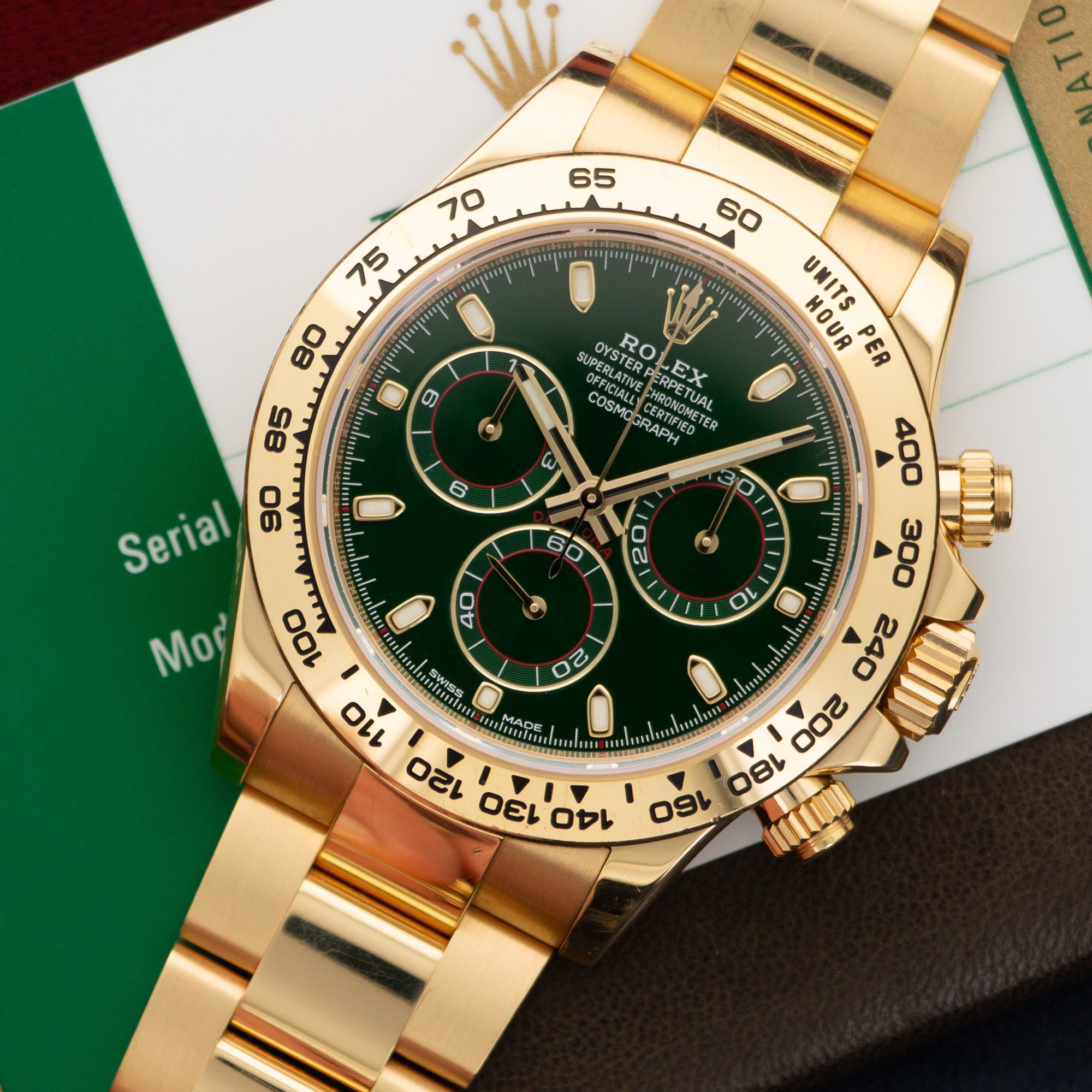 Rolex - Rolex Yellow Gold Cosmograph Daytona Green Watch Ref. 116508 - The Keystone Watches
