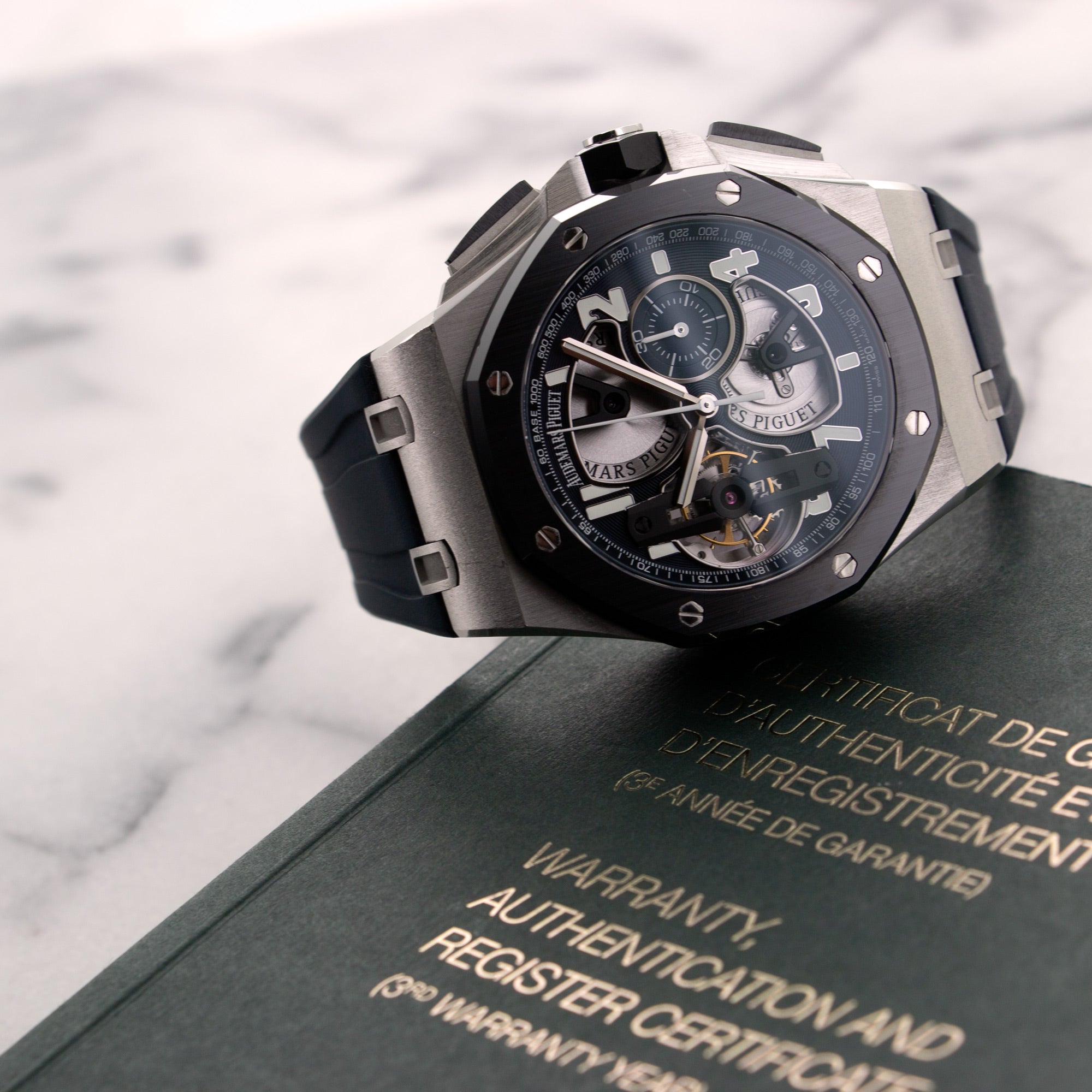 Audemars Piguet - Audemars Piguet Platinum Royal Oak Offshore Tourbillon Watch Ref. 26388 - The Keystone Watches