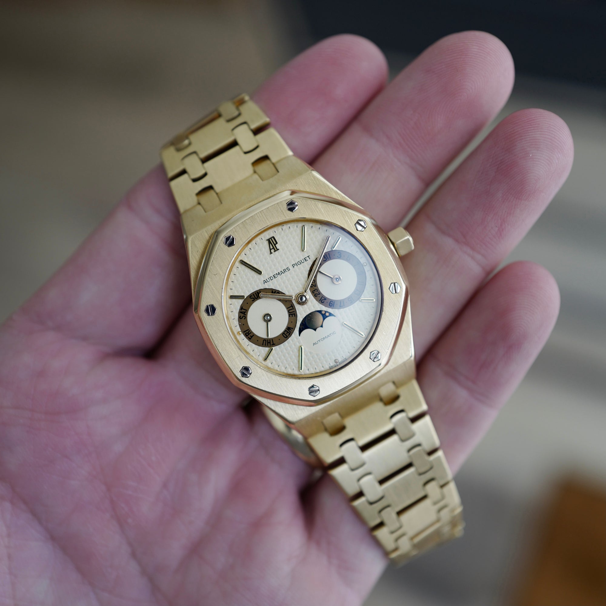 Audemars Piguet - Audemars Piguet Yellow Gold, Day-Date, Moonphase Royal Oak Watch Ref 25594 - The Keystone Watches