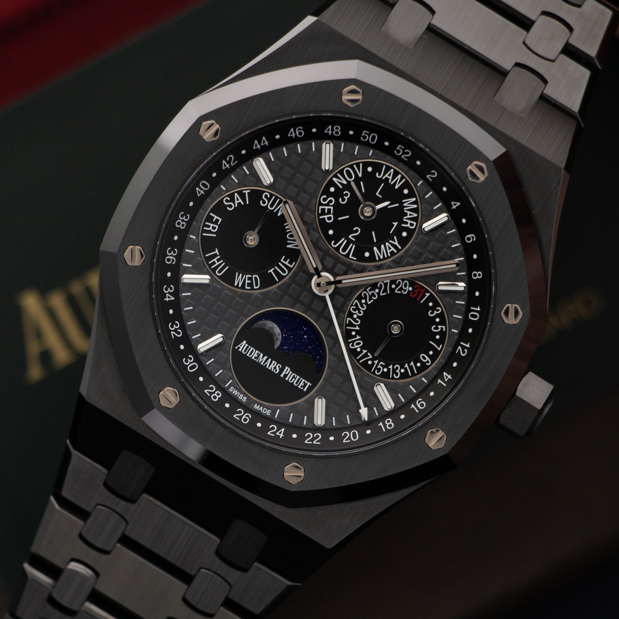 Audemars Piguet - Audemars Piguet Black Ceramic Royal Oak Perpetual Calendar Watch - The Keystone Watches