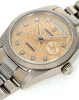 Rolex - Rolex White Gold Day-Date Bark Watch Ref. 18079 with Salmon Jubilee Dial - The Keystone Watches