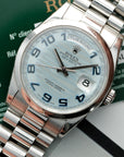 Rolex - Rolex Day-Date Platinum Ice Blue Dial Ref. 118206 - The Keystone Watches
