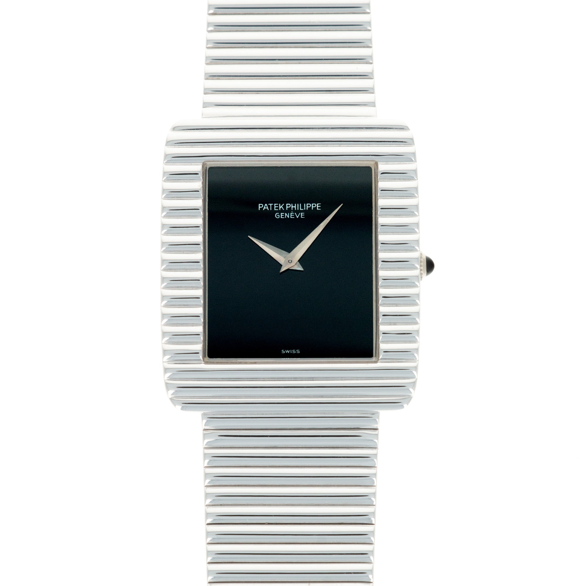 Patek Philippe - Patek Philippe White Gold Watch Ref 3733 with Black Onyx Dial - The Keystone Watches