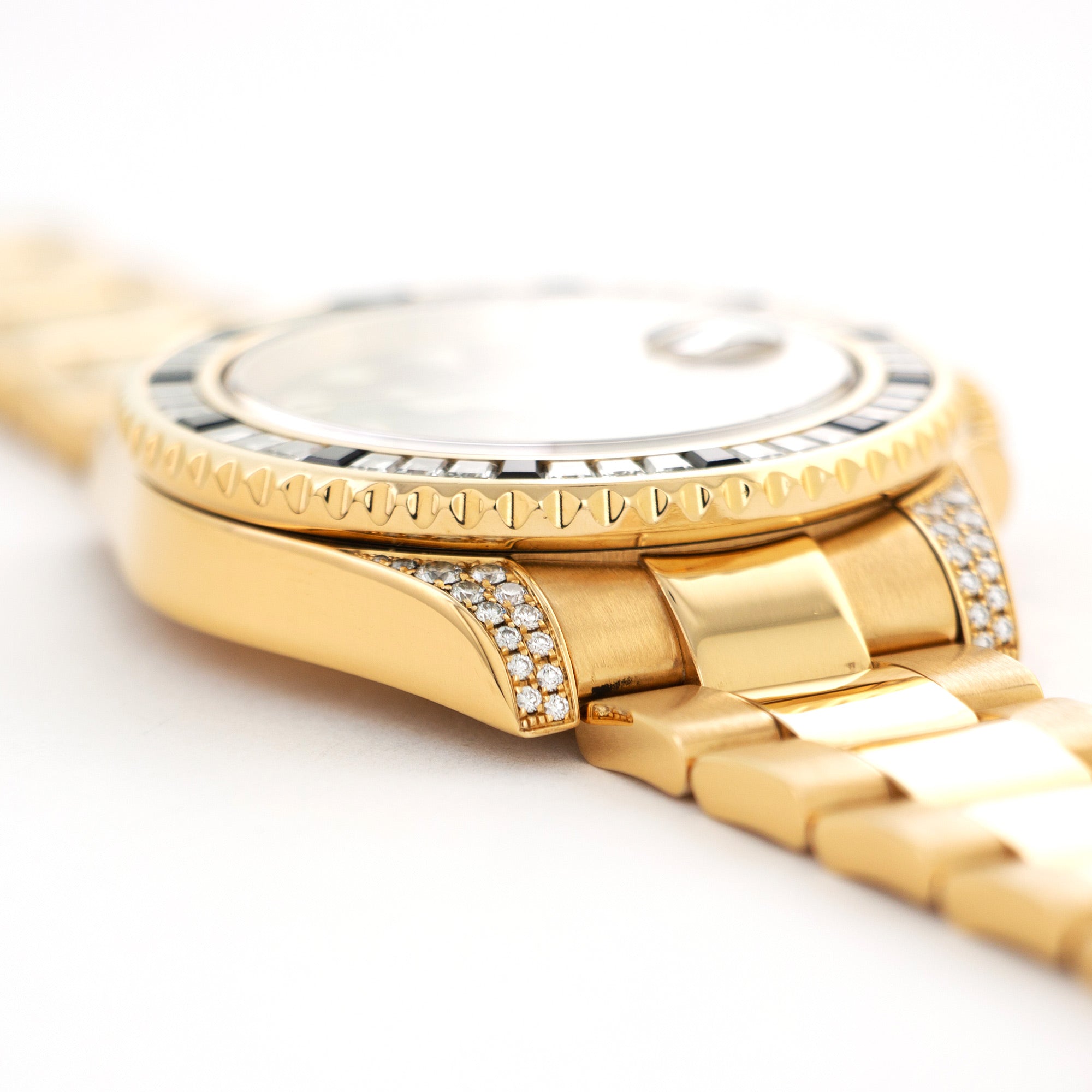 Rolex - Rolex Yellow Gold GMT-Master II Sapphire Diamond Watch Ref. 116758 - The Keystone Watches