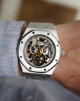 Audemars Piguet - Audemars Piguet Royal Oak Platinum Skeletonized Tourbillon Watch Ref. 26511 - The Keystone Watches