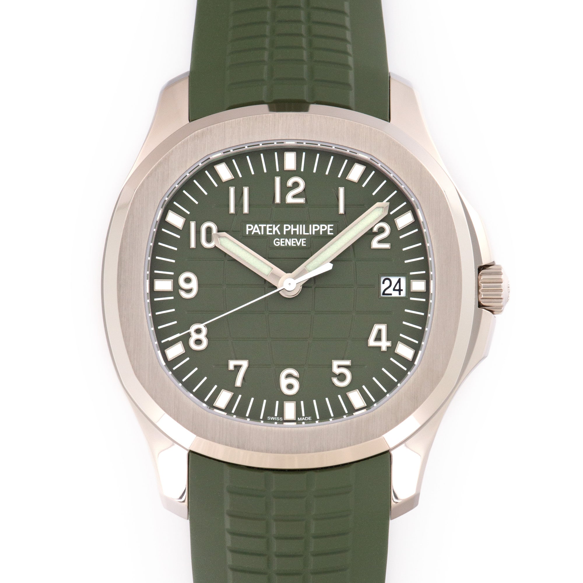 Patek Philippe - Patek Philippe White Gold Aquanaut Green Watch Ref. 5168 - The Keystone Watches