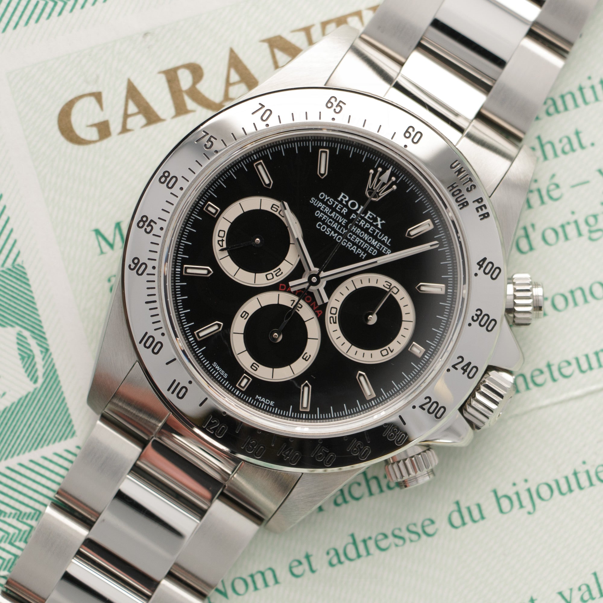 Rolex - Rolex Cosmograph Daytona Zenith Watch Ref. 16520 with Original Warranty Paper - The Keystone Watches