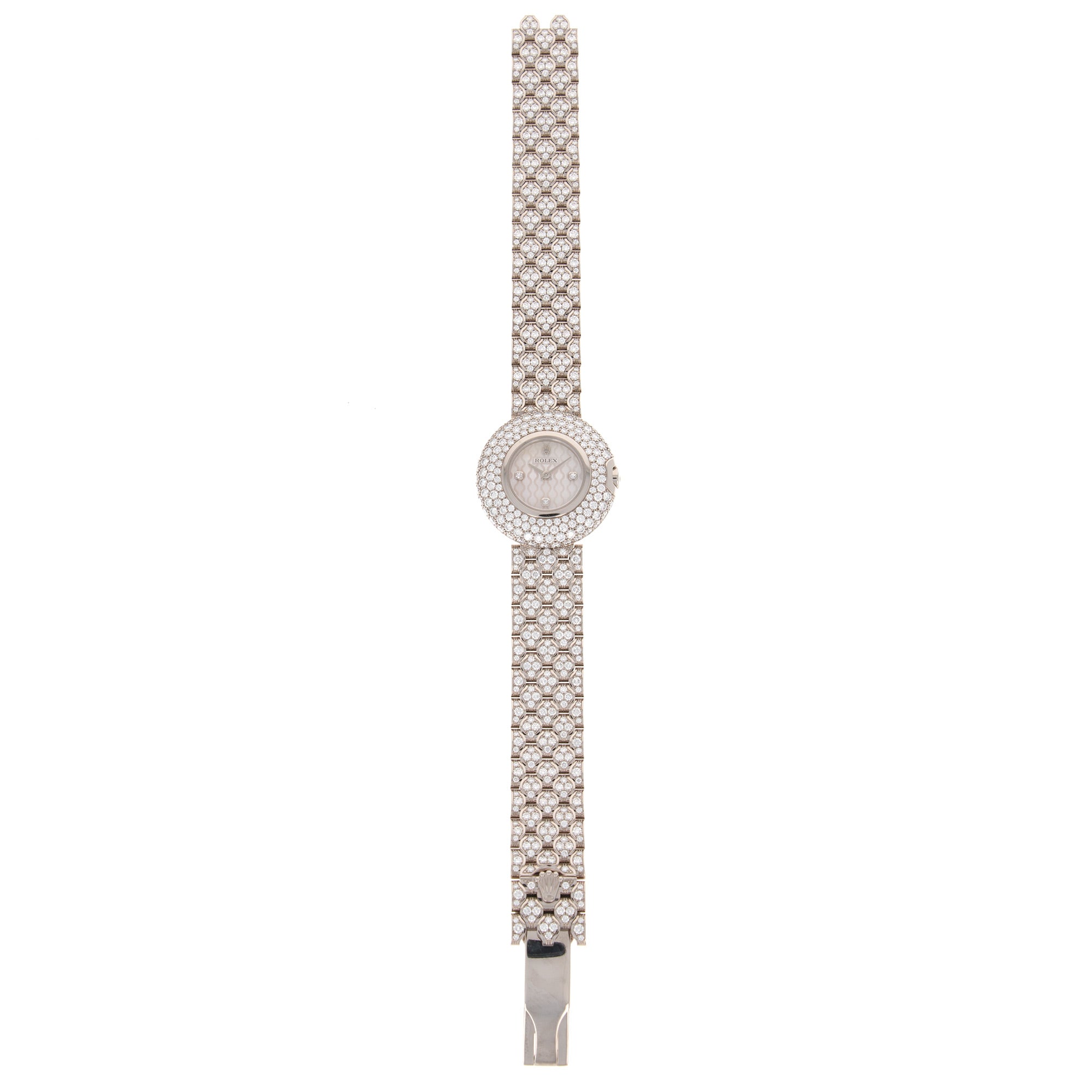 Rolex - Rolex White Gold Orchid Diamond Bracelet Watch - The Keystone Watches