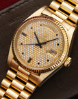 Rolex - Rolex Yellow Gold Day-Date Pave Diamond Watch, from 1981 - The Keystone Watches