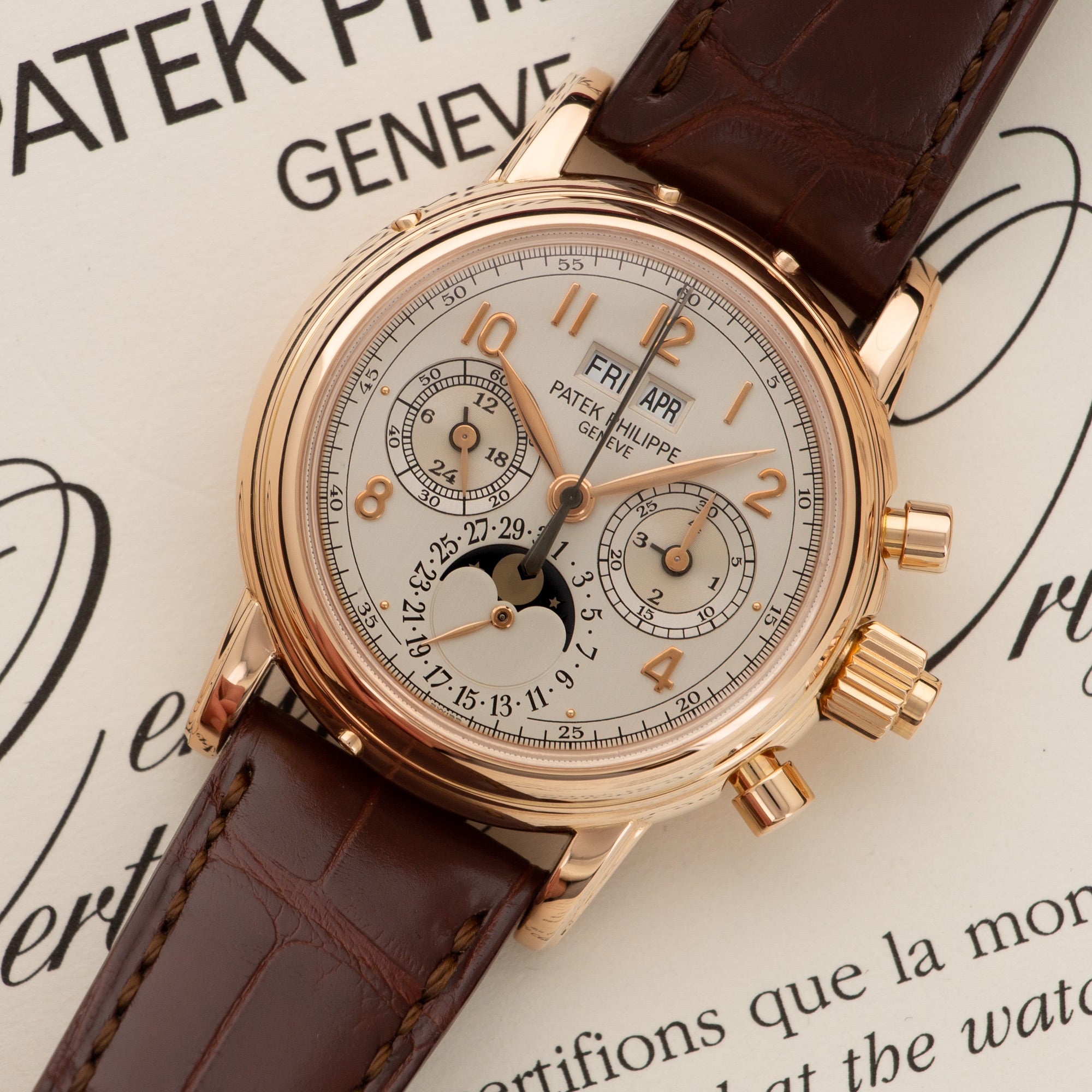 Patek Philippe - Patek Philippe Rose Gold Perpetual Calendar Split Seconds Watch Ref. 5004 - The Keystone Watches