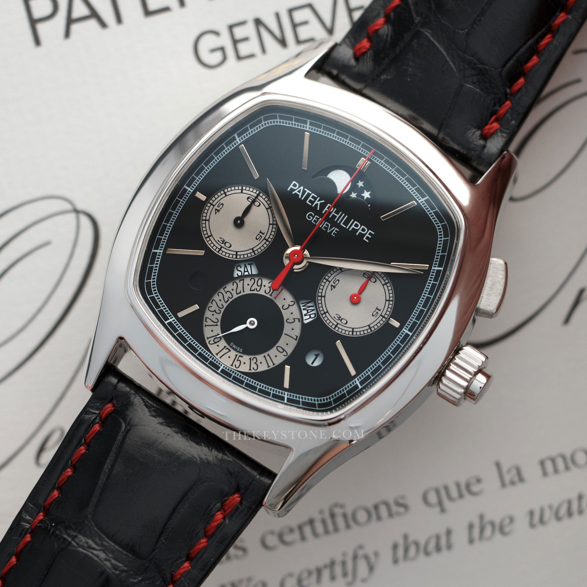 Patek Philippe - Patek Philippe Platinum Split Seconds Perpetual Monopoissor Chronograph Watch Ref. 5951 - The Keystone Watches
