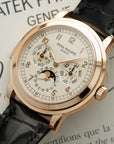 Patek Philippe - Patek Philippe Rose Gold Perpetual Minute Repeater Watch Ref. 5074, Complete and Unworn - The Keystone Watches