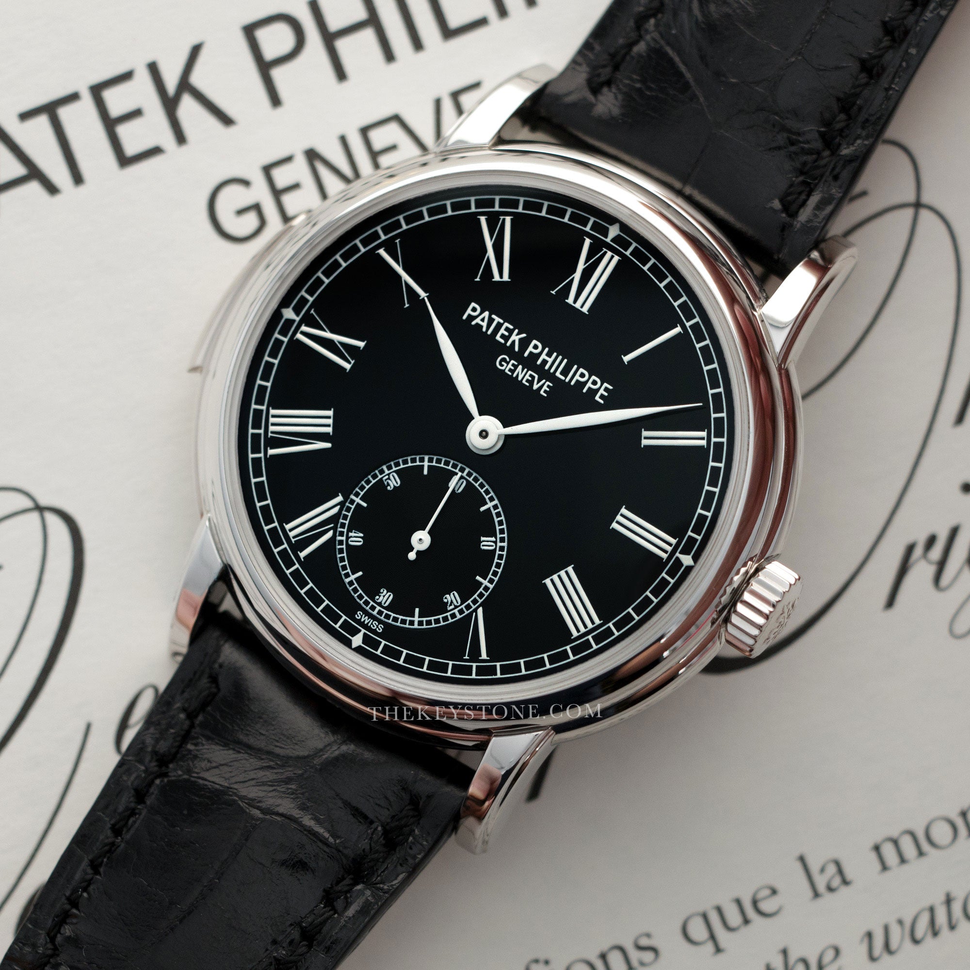Patek Philippe - Patek Philippe Platinum Minute Repeater Black Dial Watch Ref. 5078 - The Keystone Watches