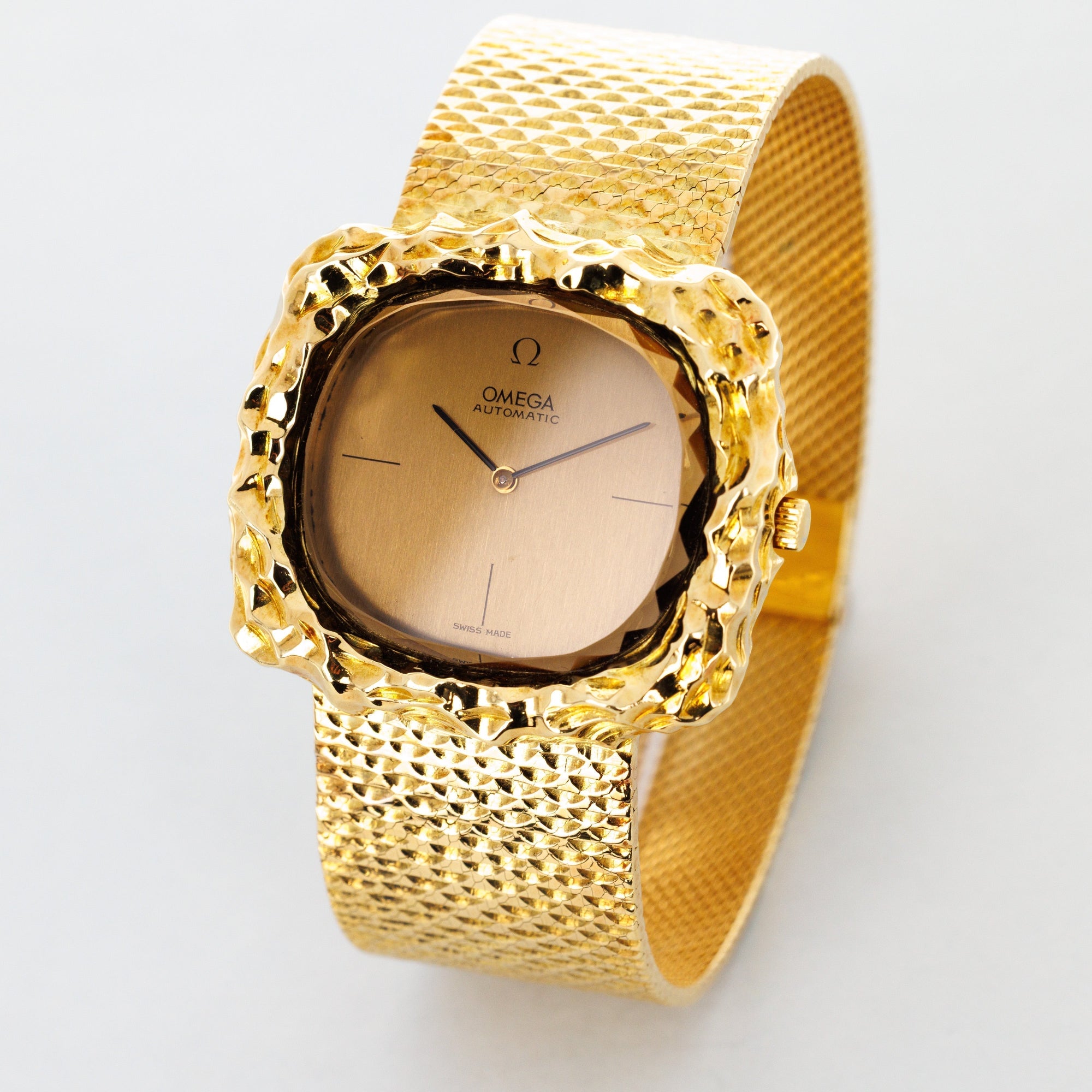 Omega Yellow Gold Sculptural Watch Ref. 8305, Designed by Andrew Grima for Jeux dOr Collection