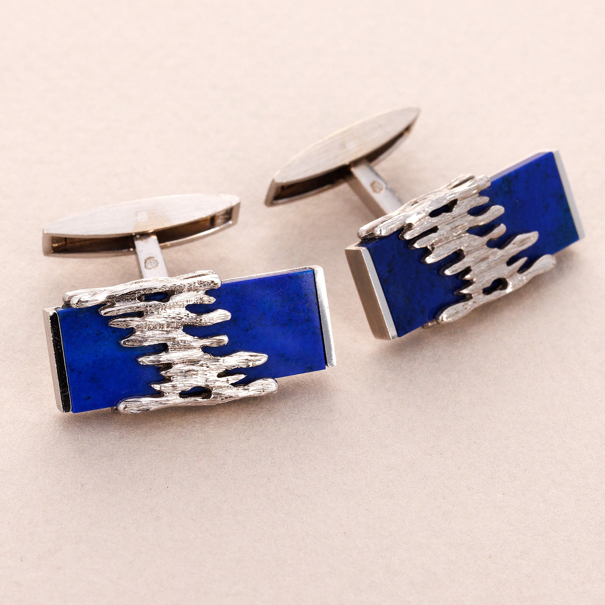 Patek Philippe - Patek Philippe White Gold Lapis Cufflinks, Gilbert Albert (Objet) - The Keystone Watches