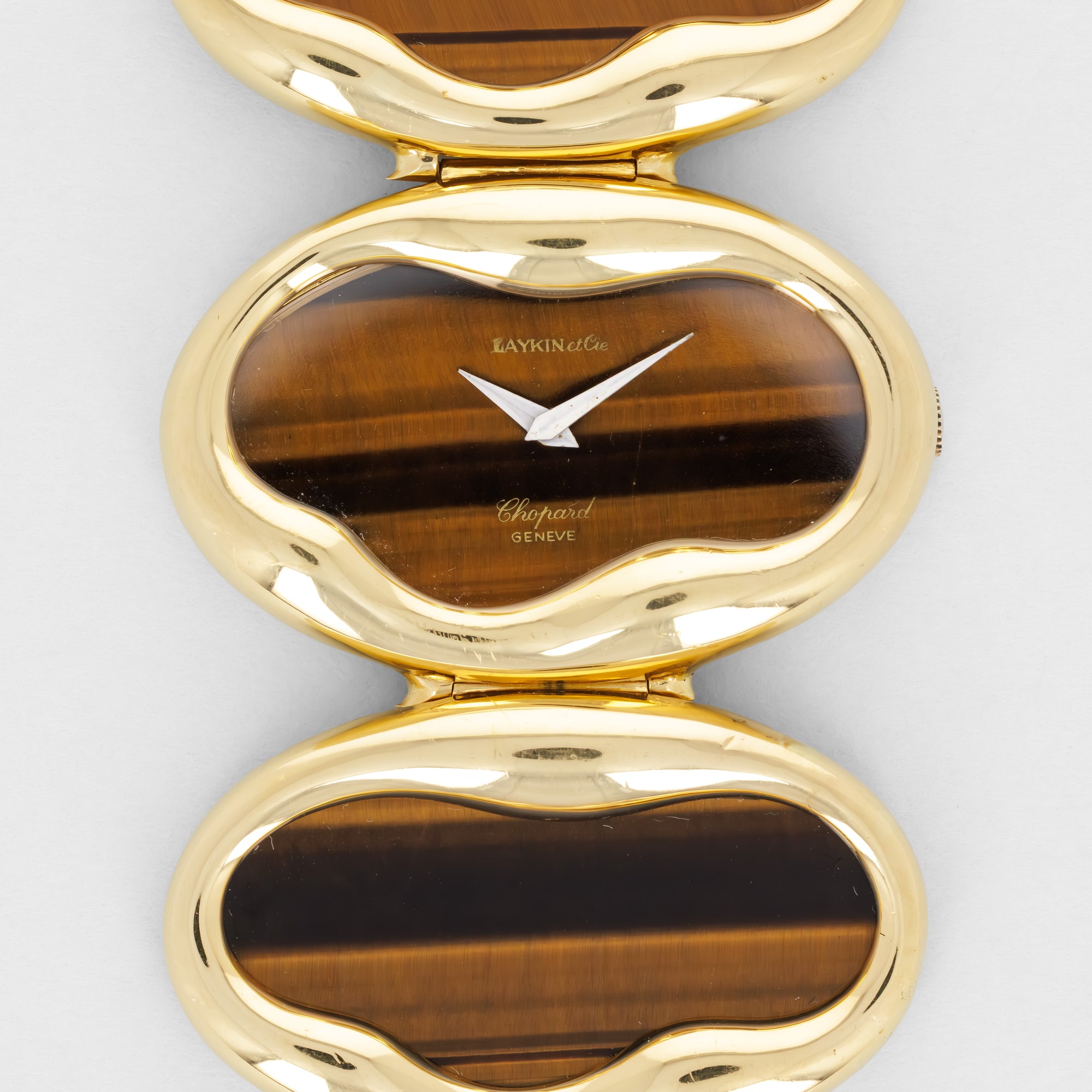 Chopard Yellow Gold Tigers Eye Bracelet Watch Retailed by Laykin et Cie