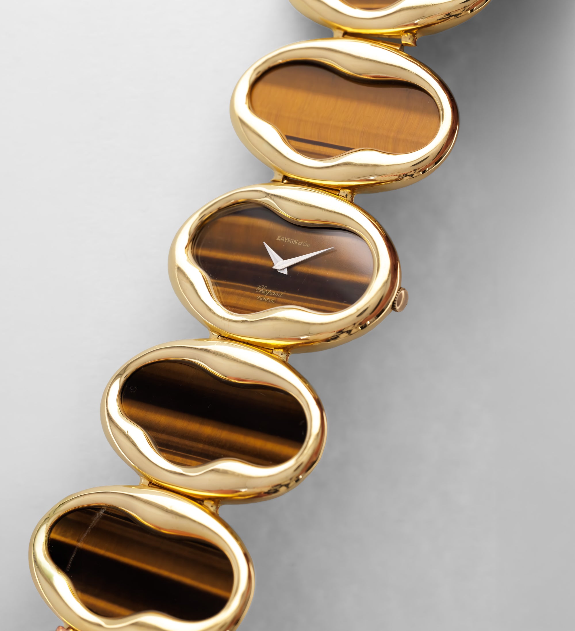 Chopard Yellow Gold Tigers Eye Bracelet Watch Retailed by Laykin et Cie
