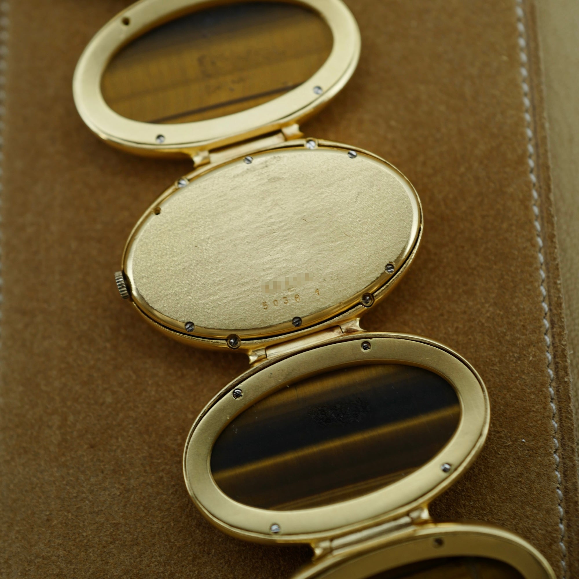 Chopard Yellow Gold Tigers Eye Bracelet Watch Retailed by Laykin et Cie