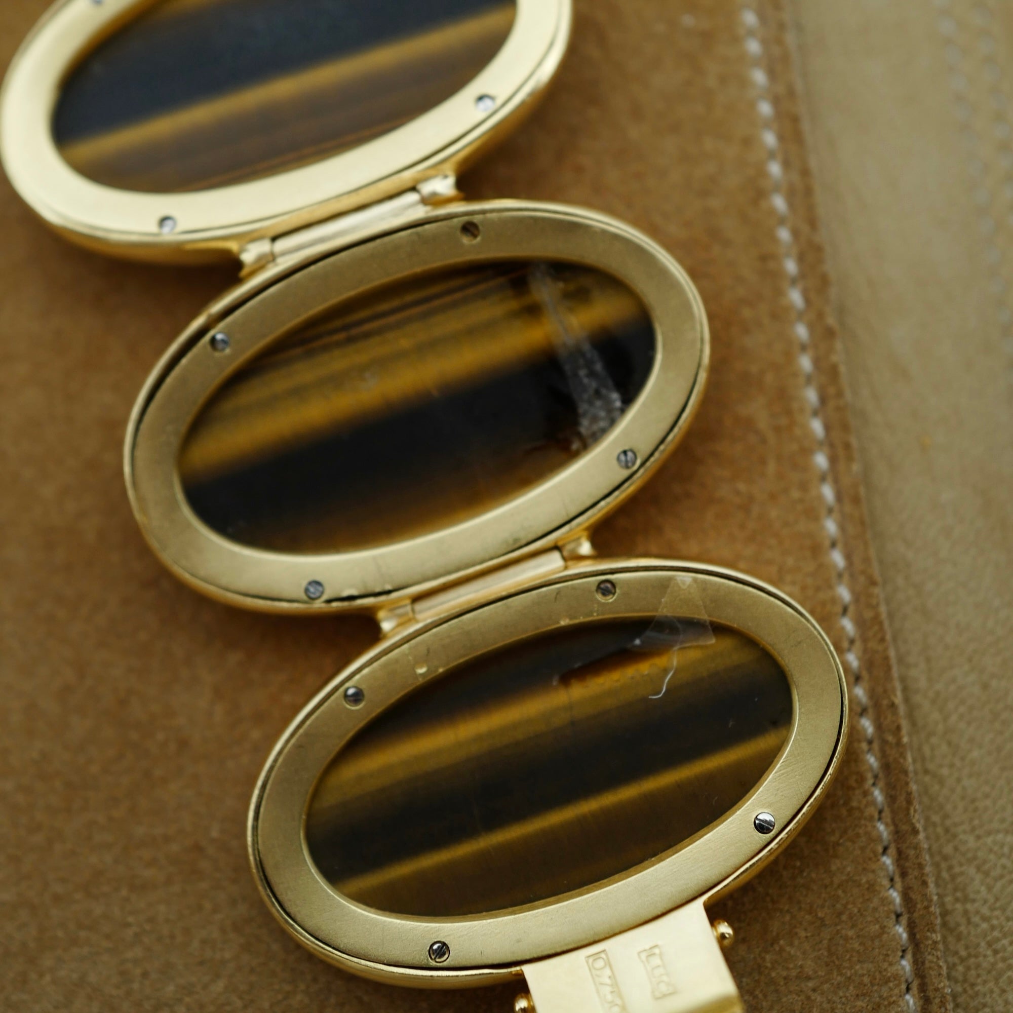 Chopard Yellow Gold Tigers Eye Bracelet Watch Retailed by Laykin et Cie