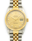 Rolex Two-Tone Datejust Diamond Watch Ref. 16013