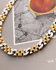 Rolex Yellow & White Gold Diamond Chain Link Necklace (Objet)