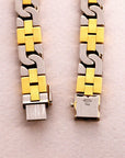 Rolex Yellow & White Gold Diamond Chain Link Necklace (Objet)