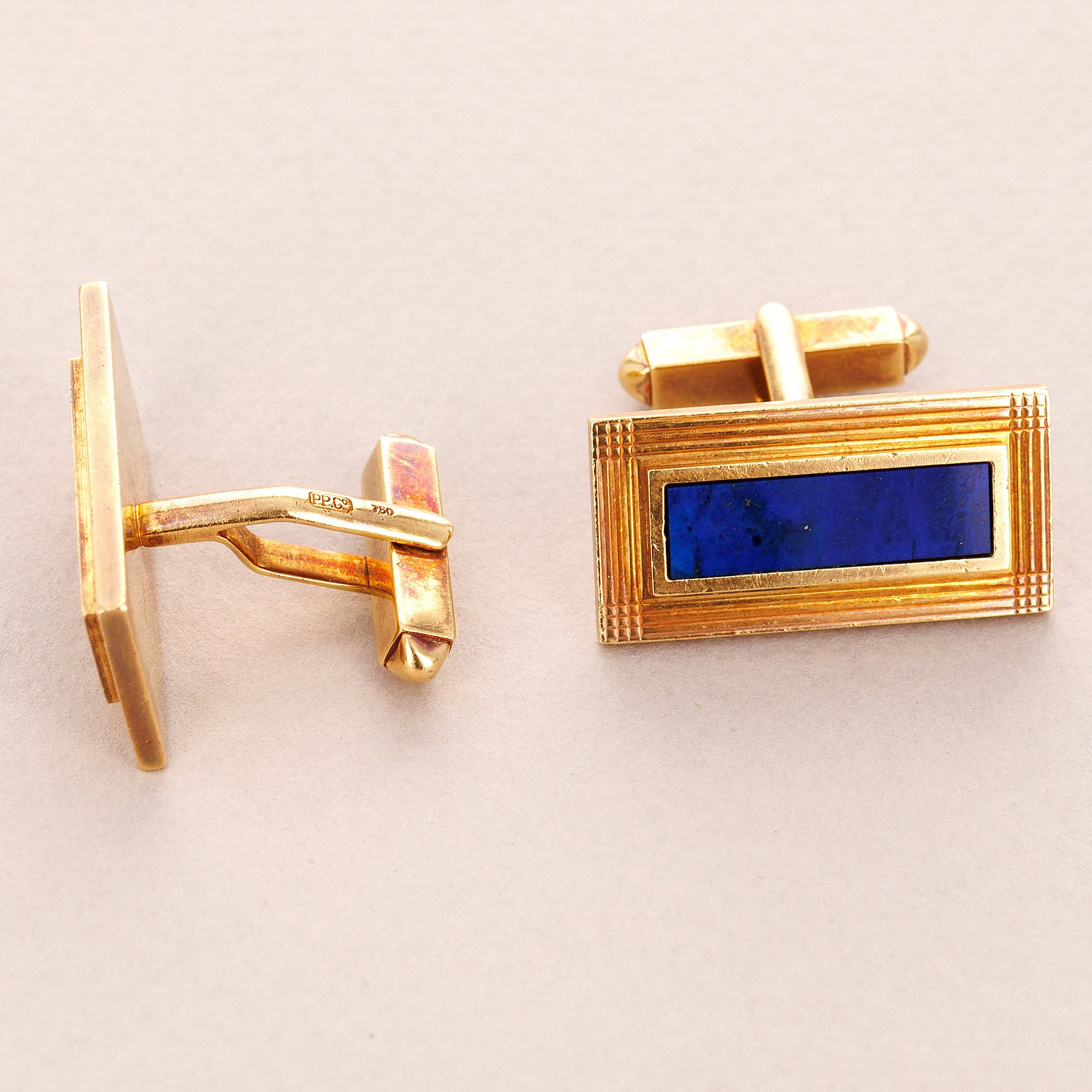 Patek Philippe - Patek Philippe 18K Yellow Gold Lapis Cufflinks, 1960s (Objet) - The Keystone Watches