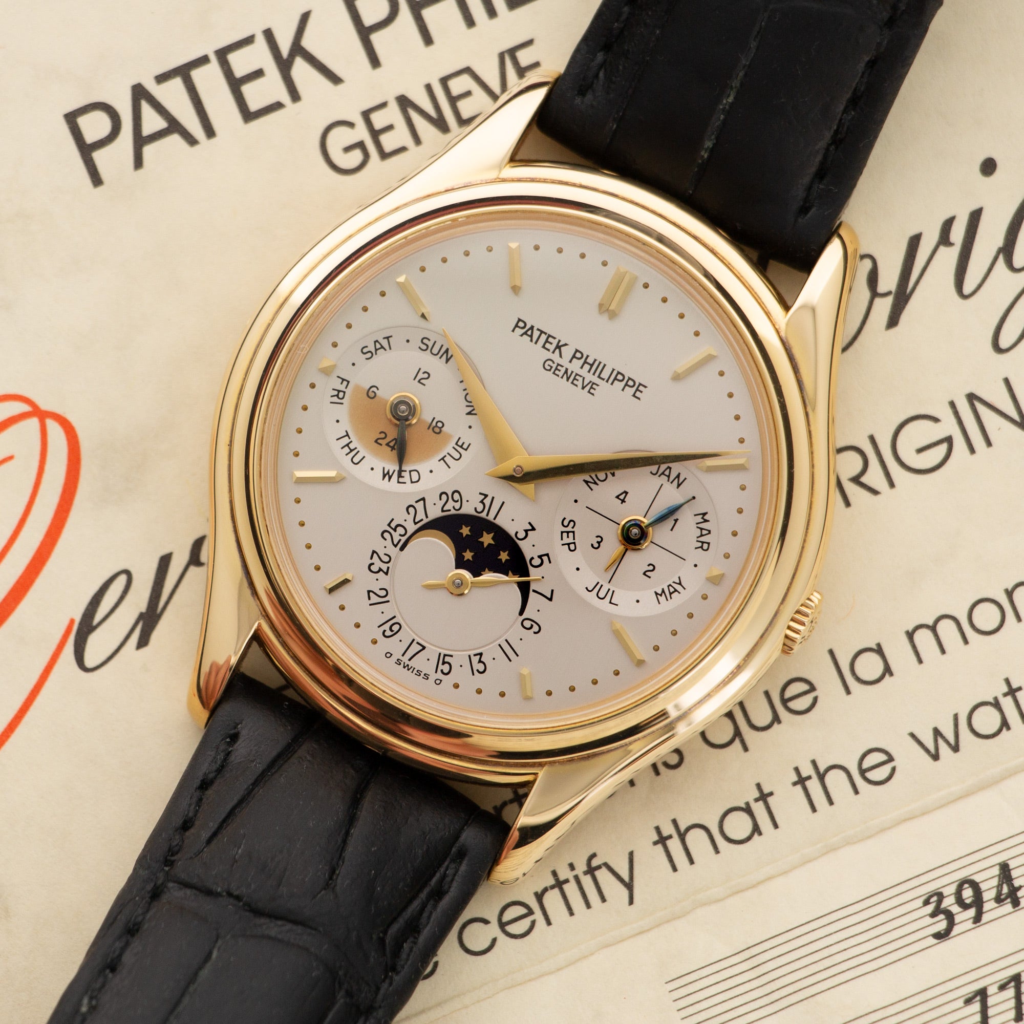Patek Philippe Yellow Gold Perpetual Calendar Watch Ref. 3940