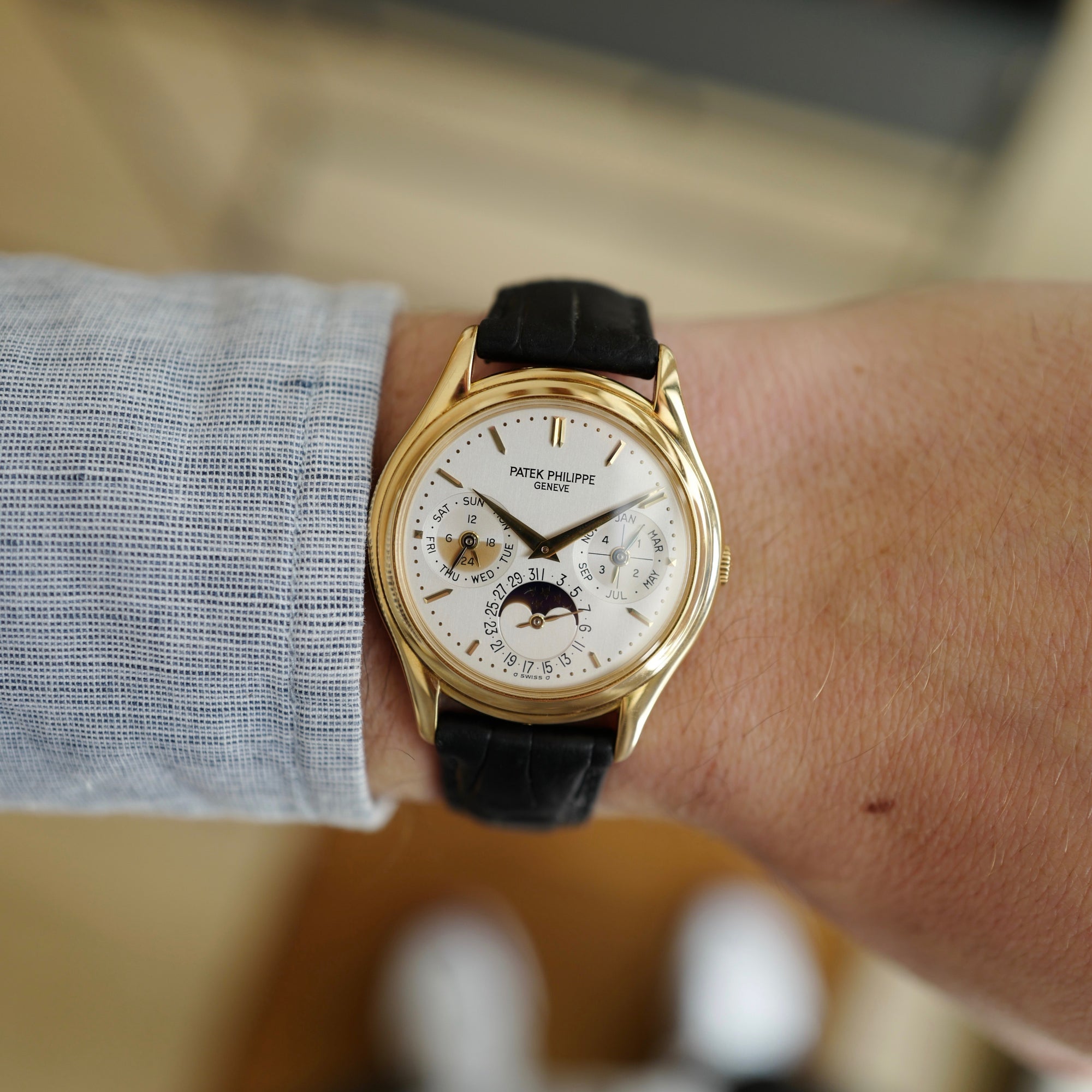 Patek Philippe Yellow Gold Perpetual Calendar Watch Ref. 3940