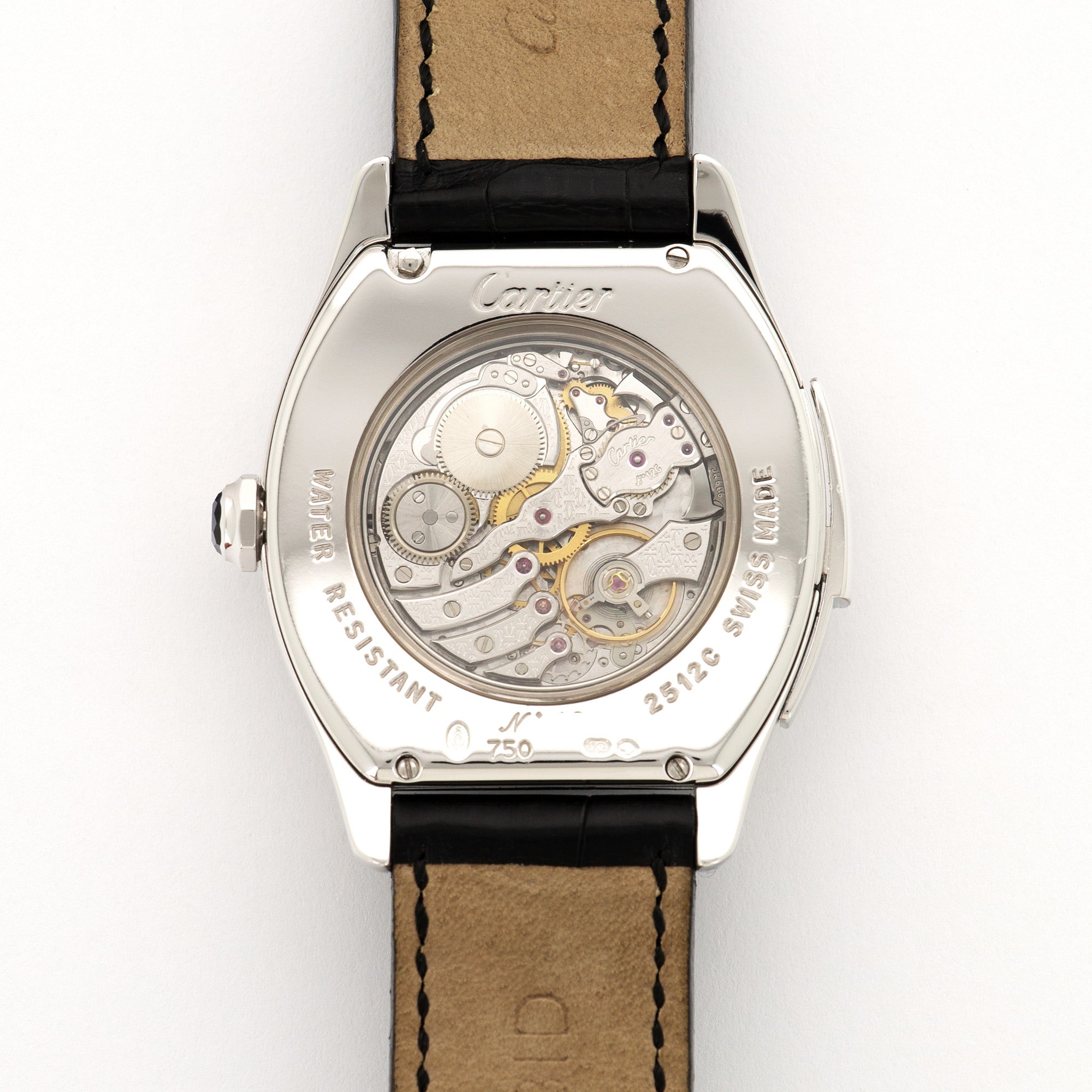 Cartier White Gold Tortue Minute Repeater Watch