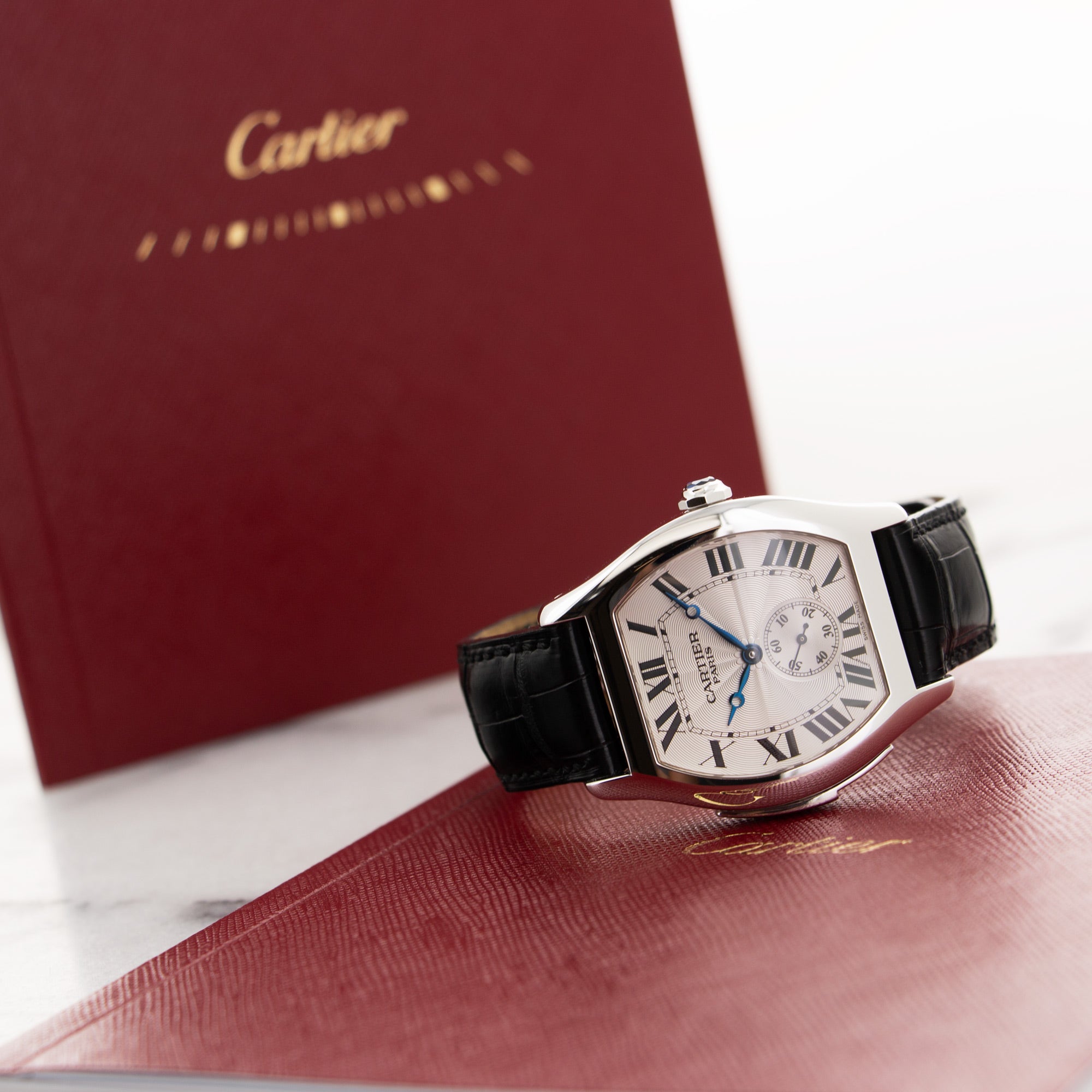 Cartier White Gold Tortue Minute Repeater Watch