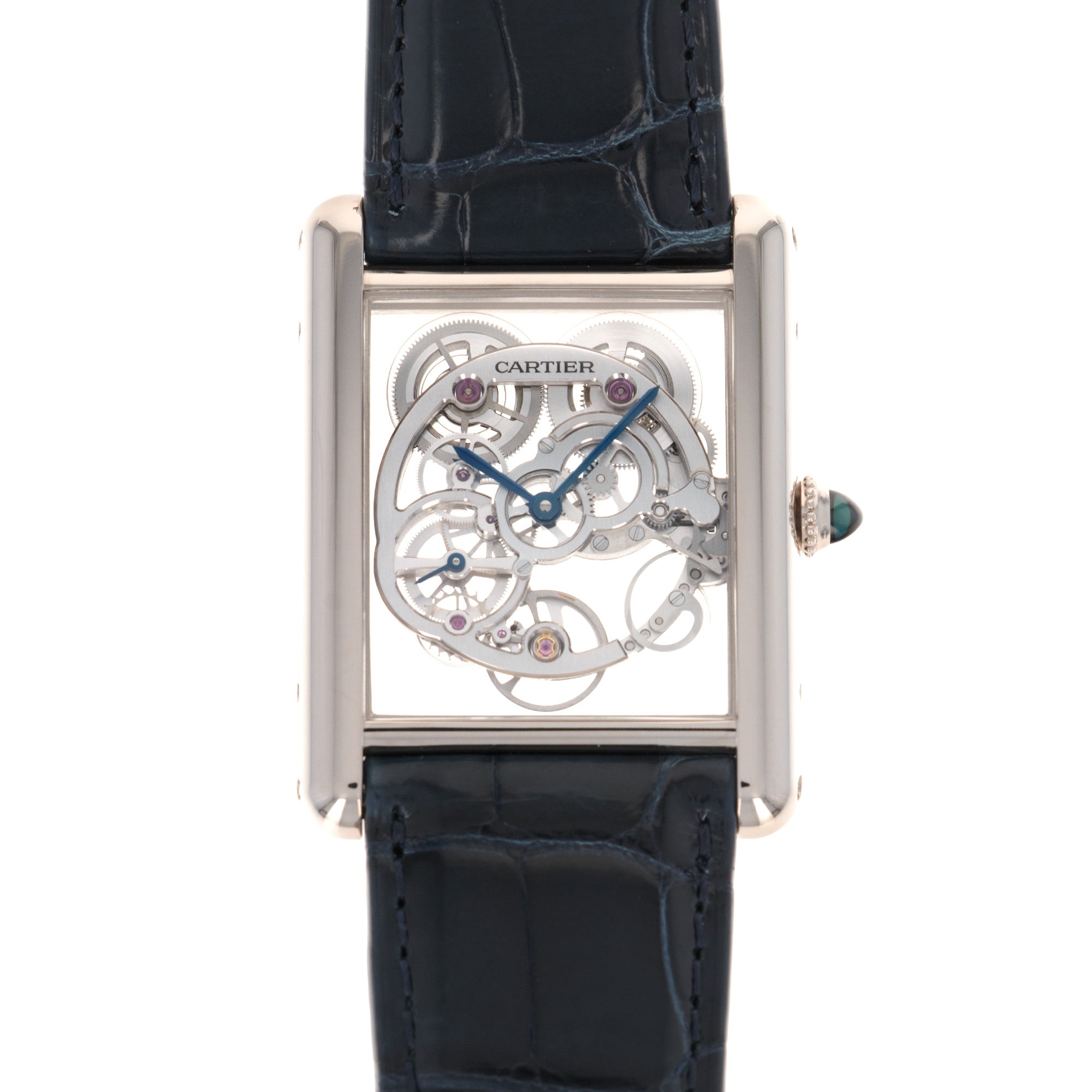 Cartier White Gold Tank Louis Skeleton Watch Ref. W5310012