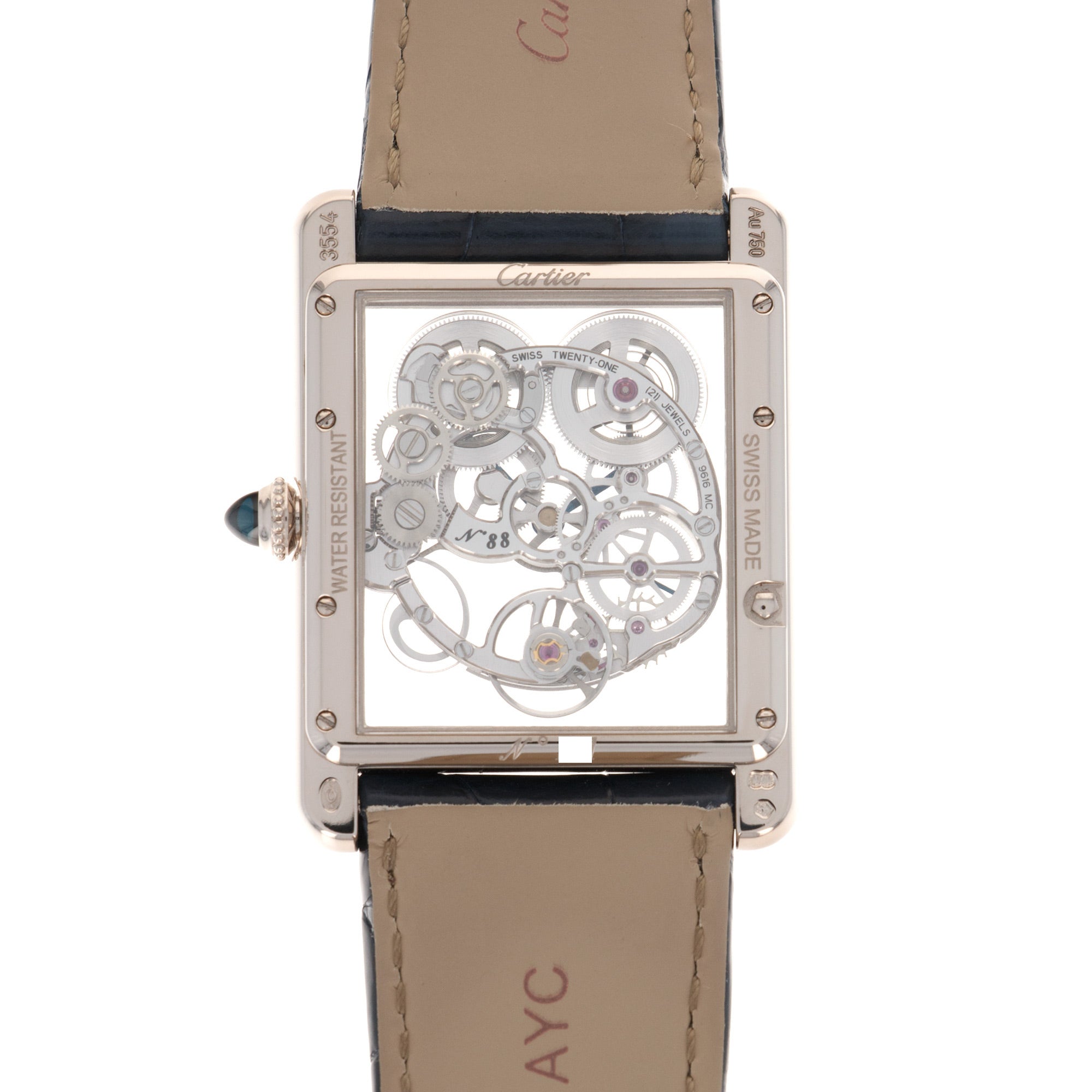 Cartier White Gold Tank Louis Skeleton Watch Ref. W5310012