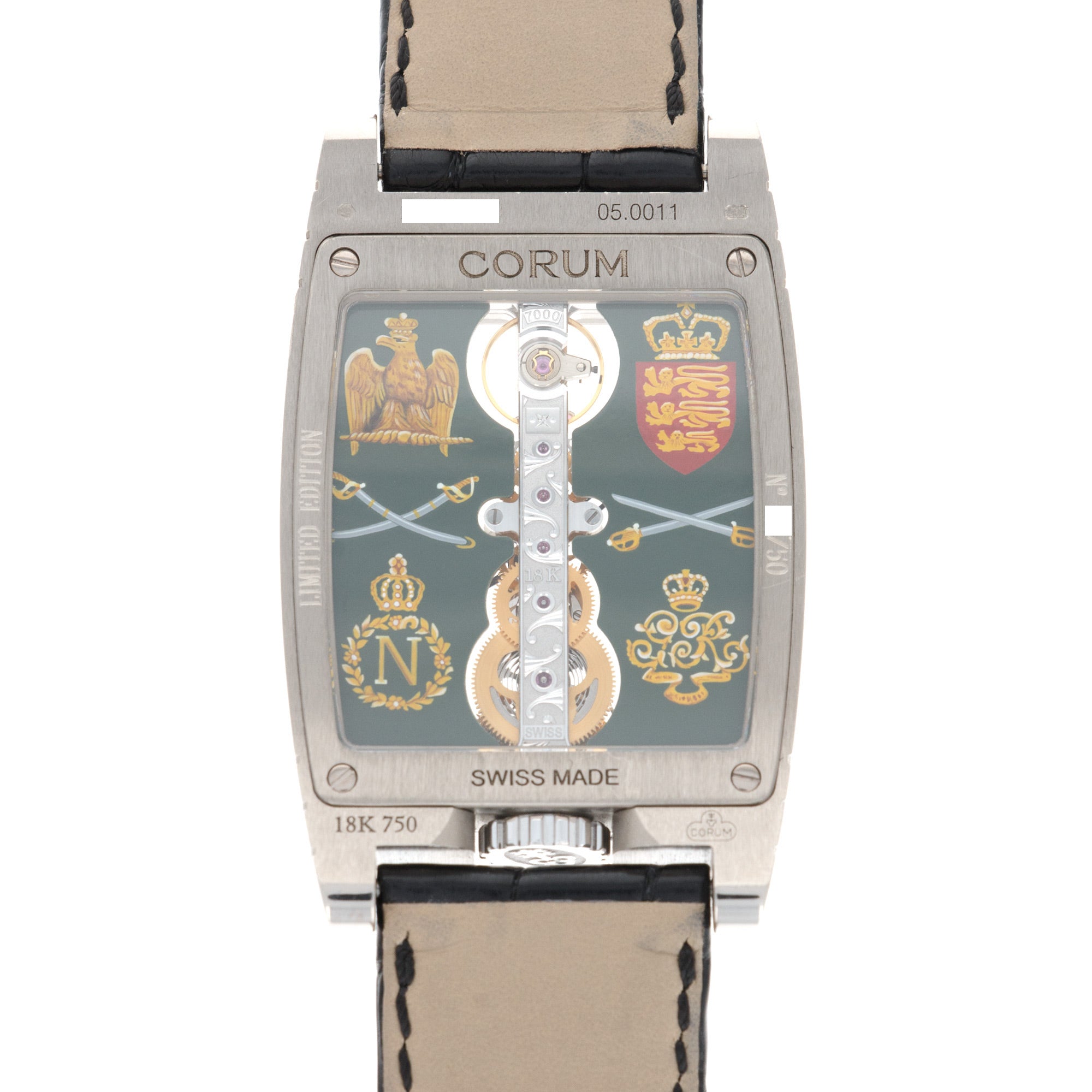 Corum White Gold Golden Bridge Napoleon Watch