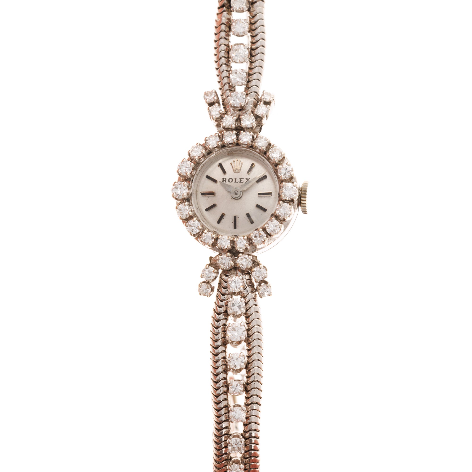 Rolex Ladies Vintage White Gold Diamond Watch