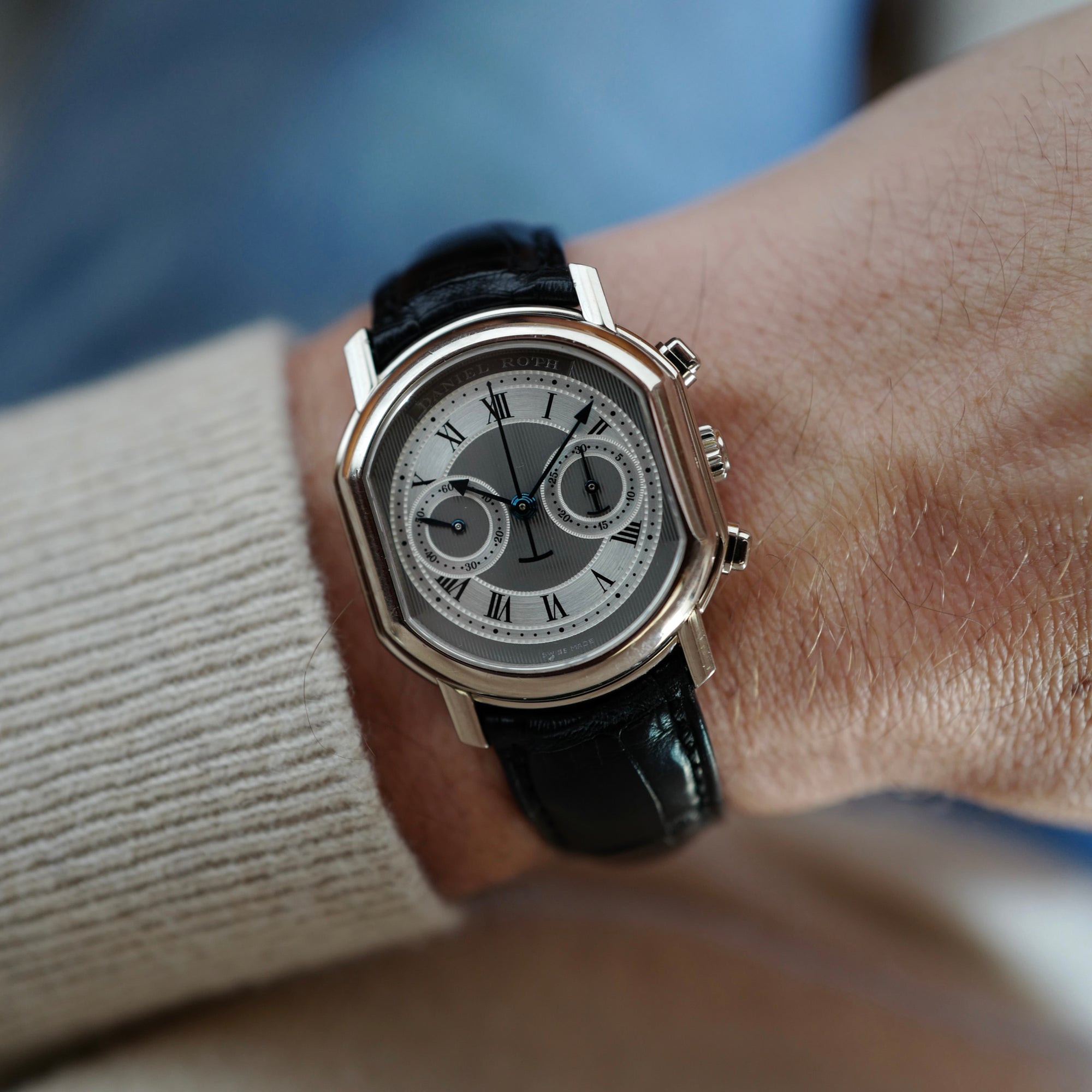 Daniel Roth White Gold Chronograph Watch Ref. 447.J.10