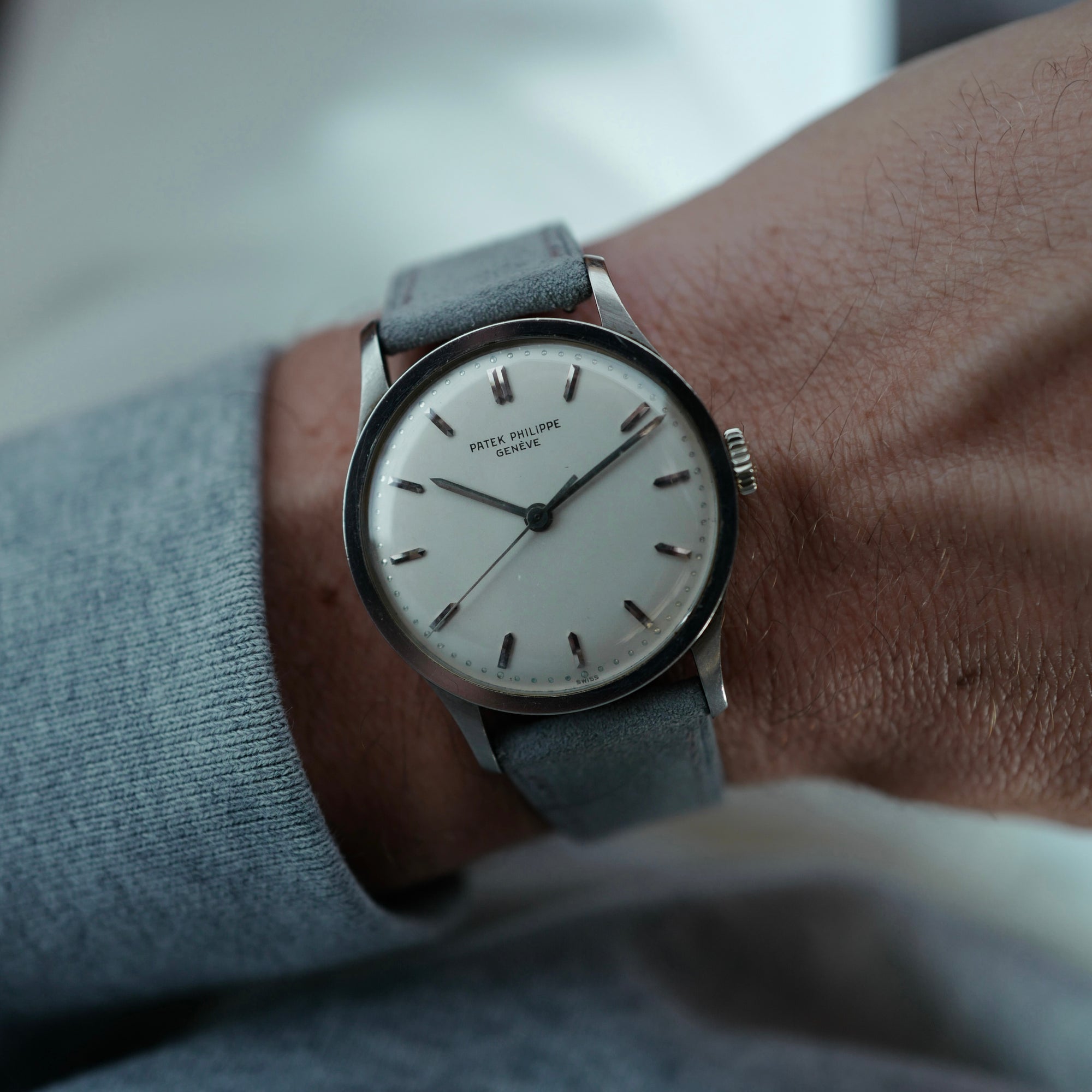 Patek Philippe White Gold Calatrava Ref. 570 with Original Paper