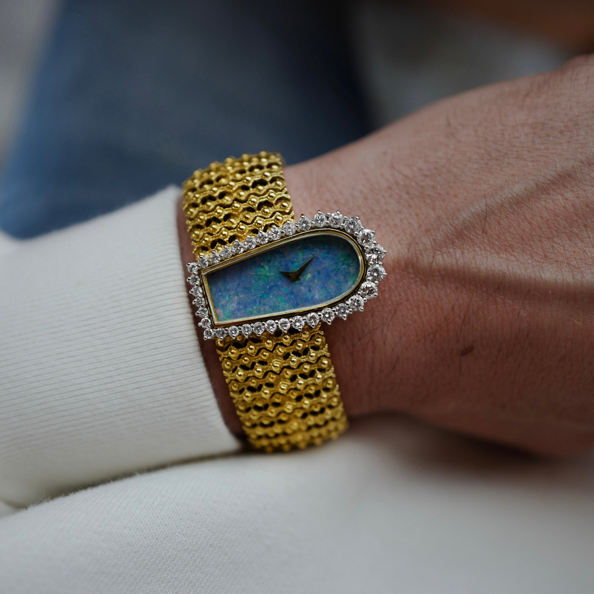 Tiffany &amp; Co. - Tiffany &amp; Co. Asymmetrical Opal and Diamond Watch - The Keystone Watches