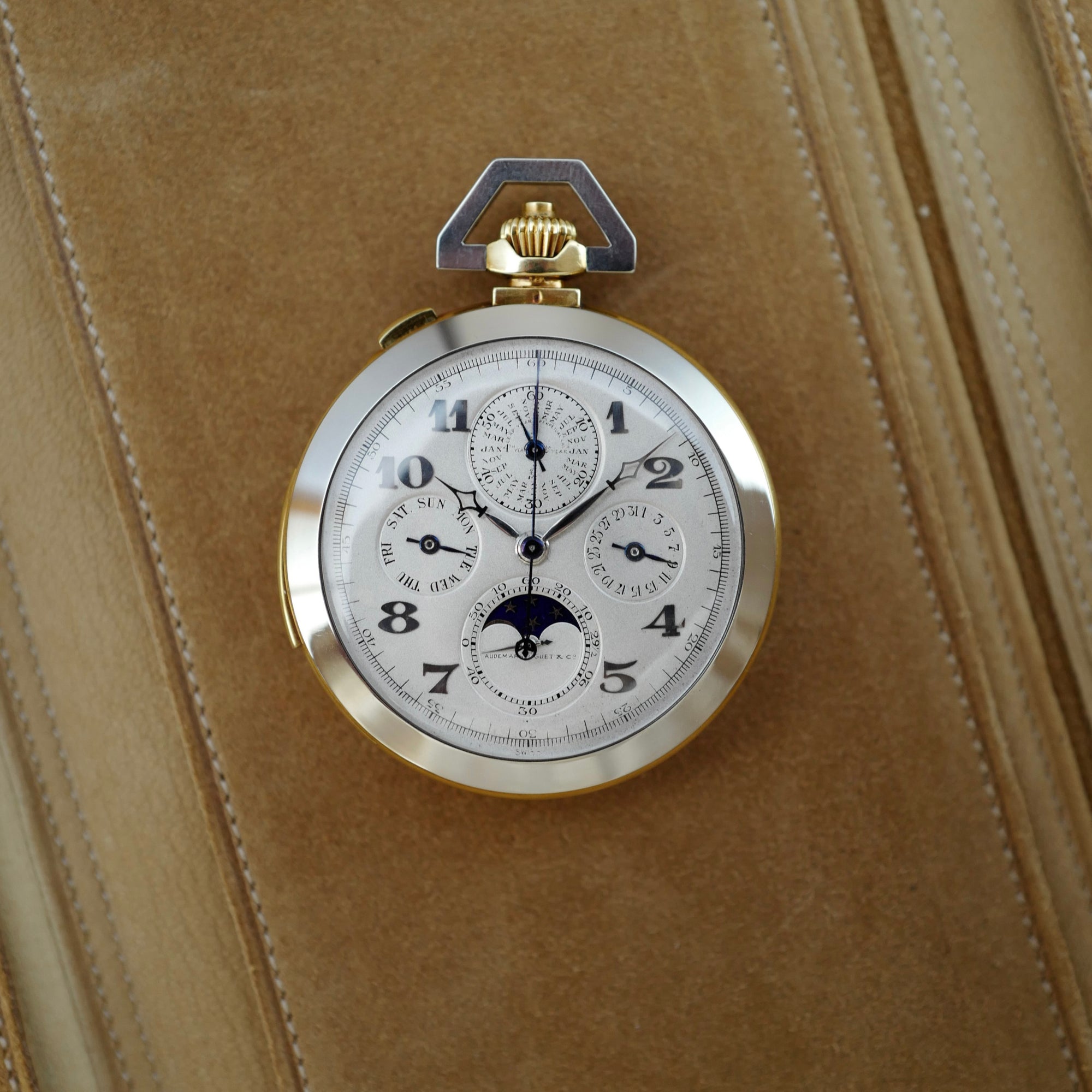 Audemars Piguet Perpetual Calendar Minute Repeater Murat Pocket Watch (New Arrival)