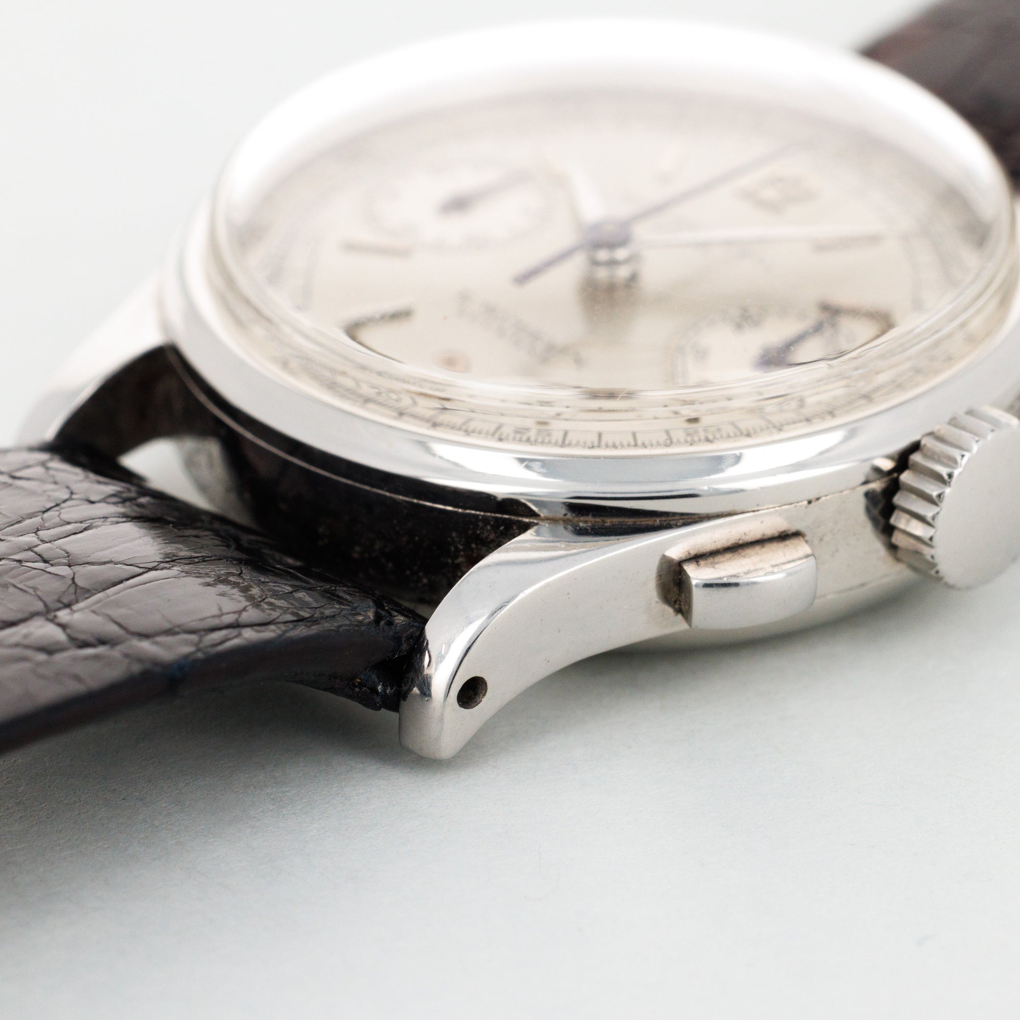 Patek Philippe Steel Chronograph Ref. 130, Retailed by Gubelin