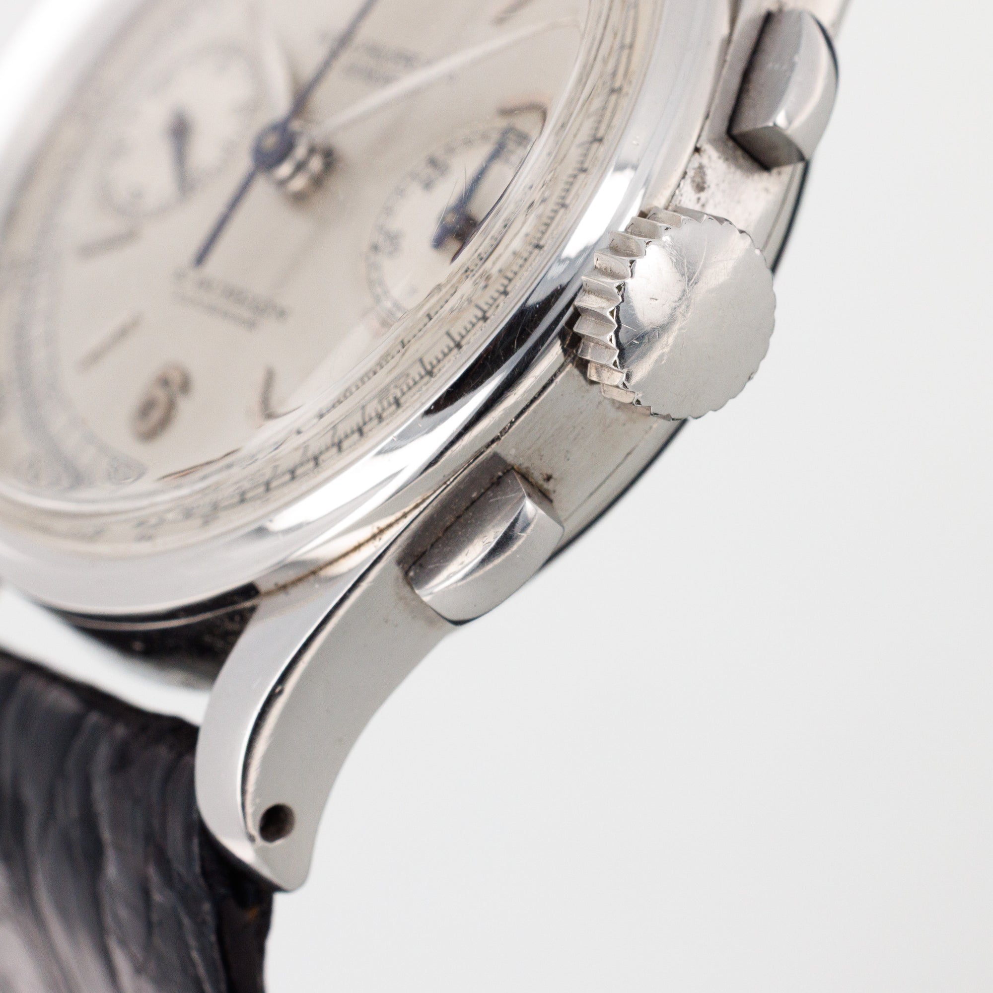 Patek Philippe Steel Chronograph Ref. 130, Retailed by Gubelin