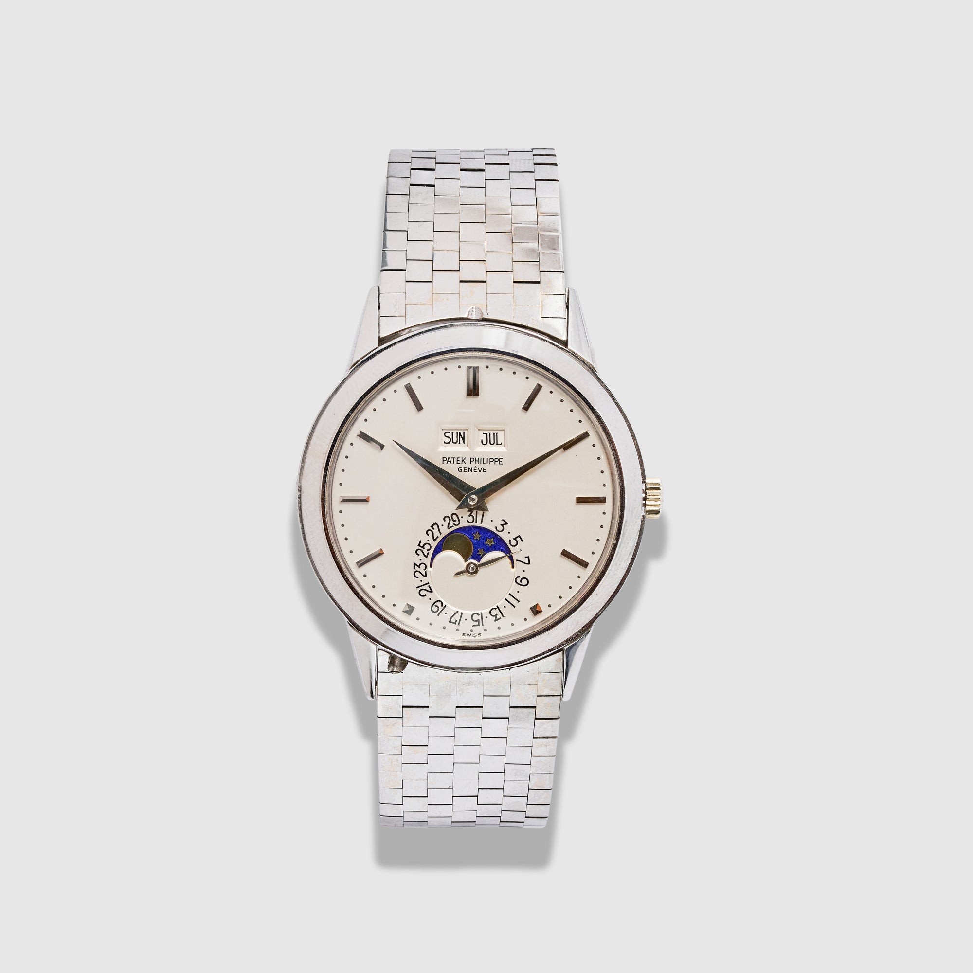 Patek Philippe White Gold Perpetual Calendar Bracelet Watch Ref. 3448, Third Series