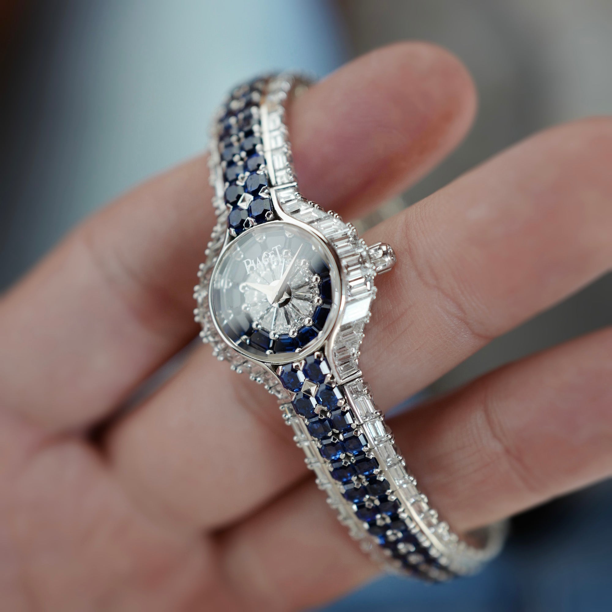 Piaget - Piaget White Gold Diamond & Sapphire Watch Ref. 40030 - The Keystone Watches